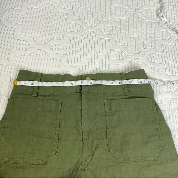 Maeve Anthropologie The Colette Wide Leg Pants Green Women’s Size 28 Pockets - Picture 6 of 11